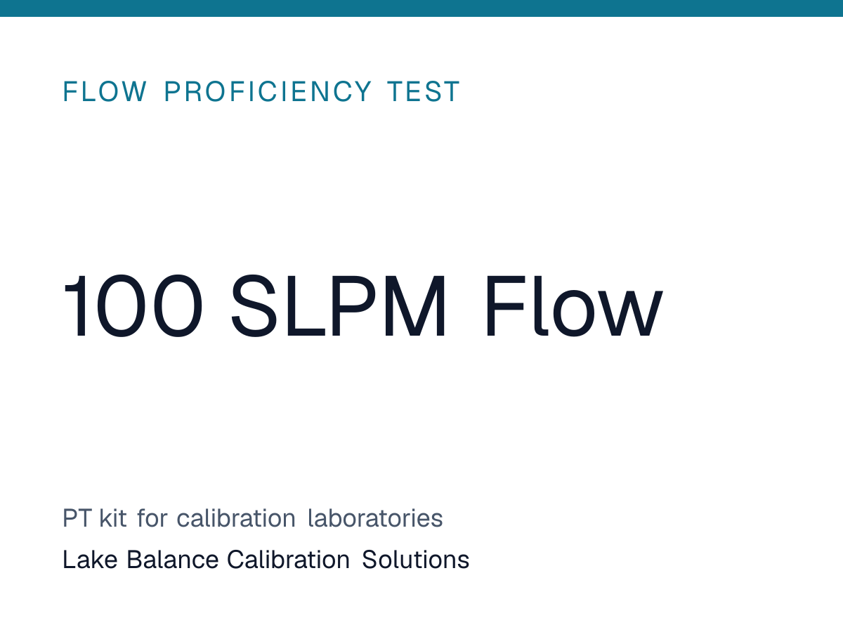 100 SLPM Flow proficiency test kit
