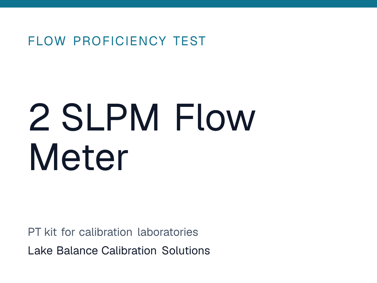 2 SLPM Flow Meter proficiency test kit